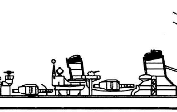 Эсминец IJN Akigumo 1944 [Destroyer] - чертежи, габариты, рисунки